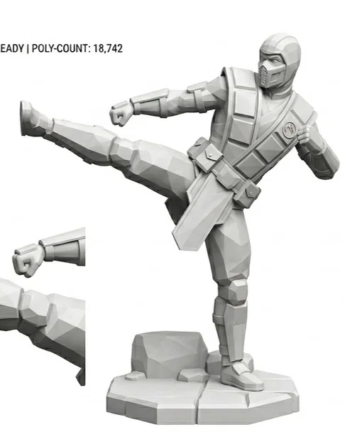 Mô hình Sub-Zero phong cách Low-poly tuyệt đẹp cho in 3D - Image 1