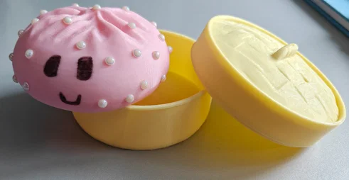 Mô hình 3D hộp đựng đồ hình bánh bao xinh xắn (Squishy Dumpling Basket) - Image 1