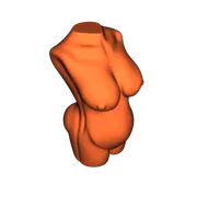 Mô hình 3D tượng thân người phụ nữ mang thai (Torso Pregnant) độc đáo - Image 1