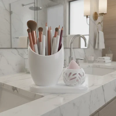 Cosmetic Organizer – Khay Đựng Cọ và Mút Trang Điểm