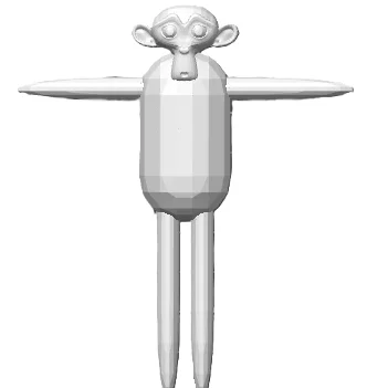 Mô hình chú khỉ (Monke) thiết kế 3D đáng yêu bằng Blender