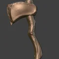 Mô hình rìu chiến Fantasy Hatchet in 3D độc đáo - Thumbnail 1