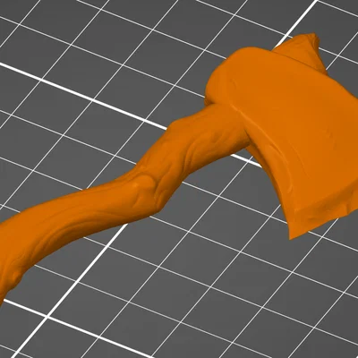 Mô hình rìu chiến Fantasy Hatchet in 3D độc đáo
