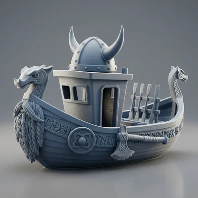 Mô hình thuyền Benchy phong cách Viking cực chất cho máy in 3D
