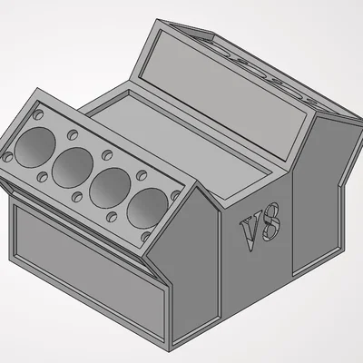 Ống cắm bút hình khối động cơ V8
