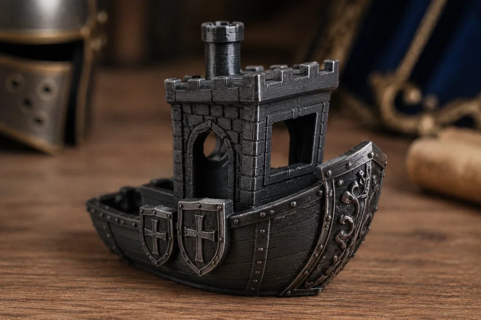 Mô hình 3D tàu Benchy Burg - Kết hợp độc đáo giữa tàu và lâu đài - Image 1