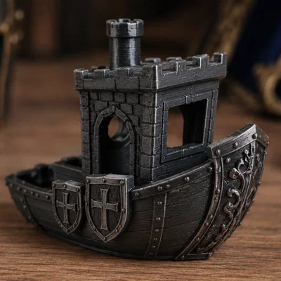 Mô hình 3D tàu Benchy Burg - Kết hợp độc đáo giữa tàu và lâu đài