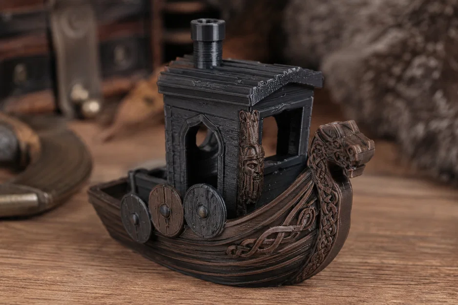Mô hình thuyền chiến Vikings Benchy in 3D độc đáo - Image 1