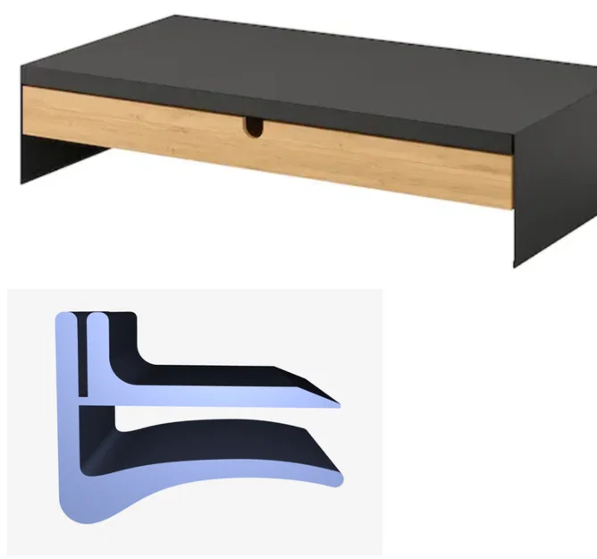 Ngàm kẹp cố định kệ màn hình IKEA Elloven (IKEA Monitor Stand Clamp) - Image 1