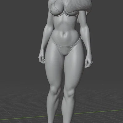 Mô hình nhân vật nữ 3D (Tigra Tygra) chi tiết cao - File in STL