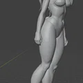 Mô hình nhân vật nữ 3D (Tigra Tygra) chi tiết cao - File in STL - Thumbnail 2