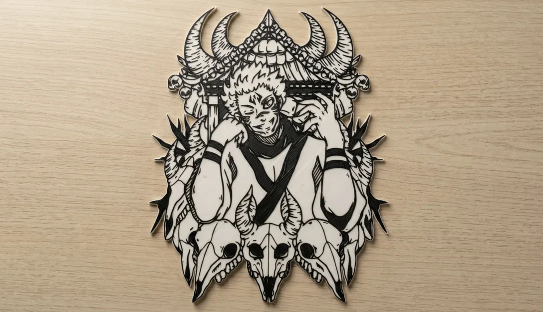 Mô hình tranh treo tường 2D Sukuna Jujutsu Kaisen độc đáo - Image 1
