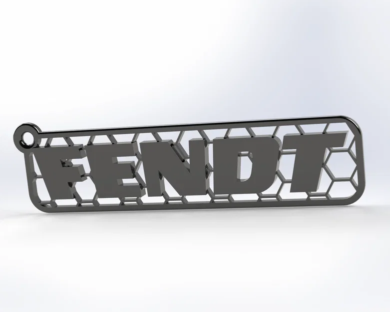 Móc khóa Fendt thiết kế tổ ong (3D Print Model) - Image 1
