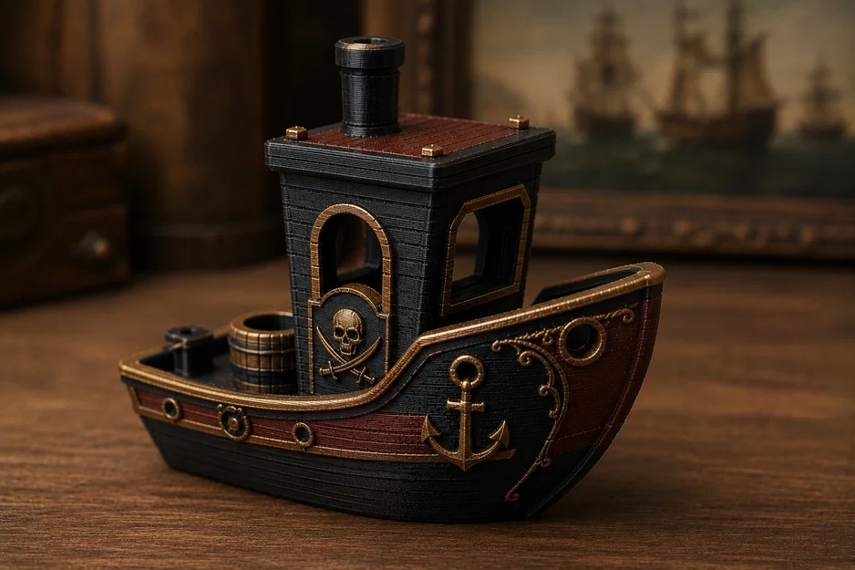 Mô hình tàu Piraten Benchy độc đáo trang trí in 3D - Image 1