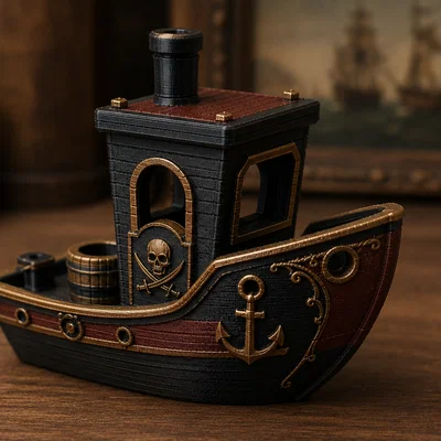 Mô hình tàu Piraten Benchy độc đáo trang trí in 3D