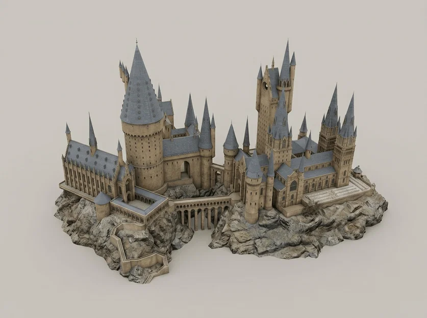 Mô hình 3D Lâu đài Hogwarts - Harry Potter cho tín đồ in ấn - Image 1