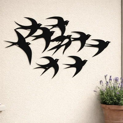 Tranh treo tường đàn chim nhạn (Swallow Flock Wall Art)