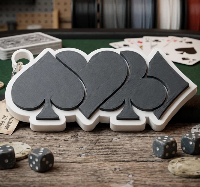 Móc khóa Poker Suits - Image 1