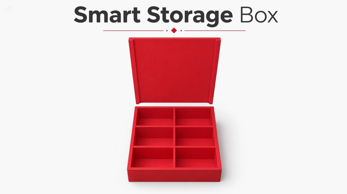 Mẫu in 3D hộp lưu trữ Smart Storage Box 6 ngăn đa năng - Image 1