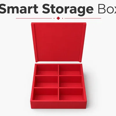 Mẫu in 3D hộp lưu trữ Smart Storage Box 6 ngăn đa năng