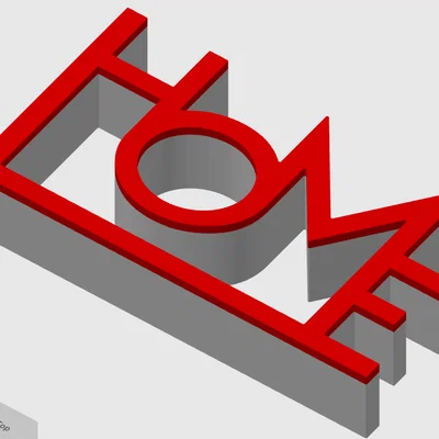 Mô hình trang trí tường chữ HOME 3D độc đáo cho không gian sống