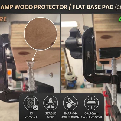 Miếng lót bảo vệ gỗ cho C-Clamp (20mm)