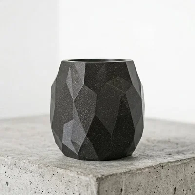 Hộp đựng đa năng đa giác Low-poly. Chậu cây/Bình hoa hiện đại phong cách geometric