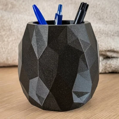 Hộp đựng đa năng đa giác Low-poly. Chậu cây/Bình hoa hiện đại phong cách geometric
