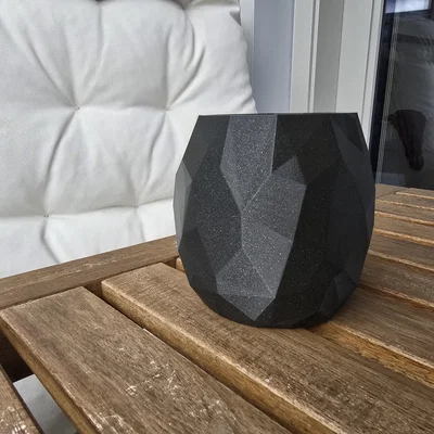 Hộp đựng đa năng đa giác Low-poly. Chậu cây/Bình hoa hiện đại phong cách geometric