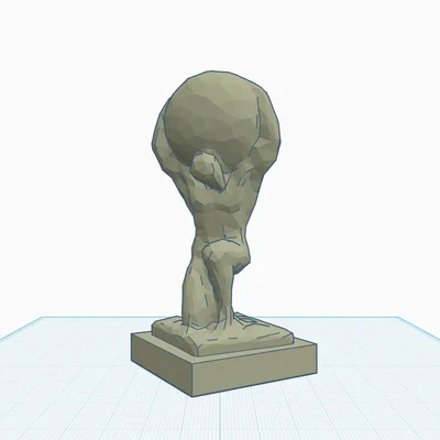Mô hình 3D Atlas gánh thế giới trang trí để bàn ấn tượng