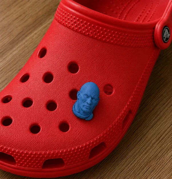 Phụ kiện Jibbitz hình The Rock độc đáo cho giày Crocs - Image 1