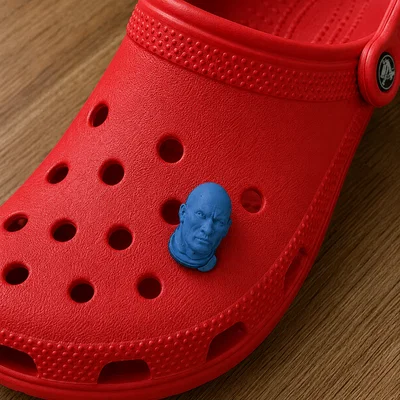 Phụ kiện Jibbitz hình The Rock độc đáo cho giày Crocs