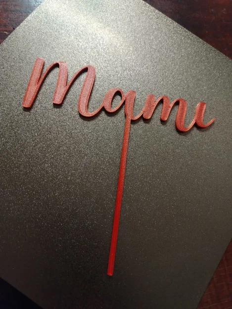 Mẫu trang trí bánh kem chữ Mami (Cake Topper) in 3D đẹp mắt - Image 1