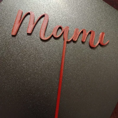 Mẫu trang trí bánh kem chữ Mami (Cake Topper) in 3D đẹp mắt