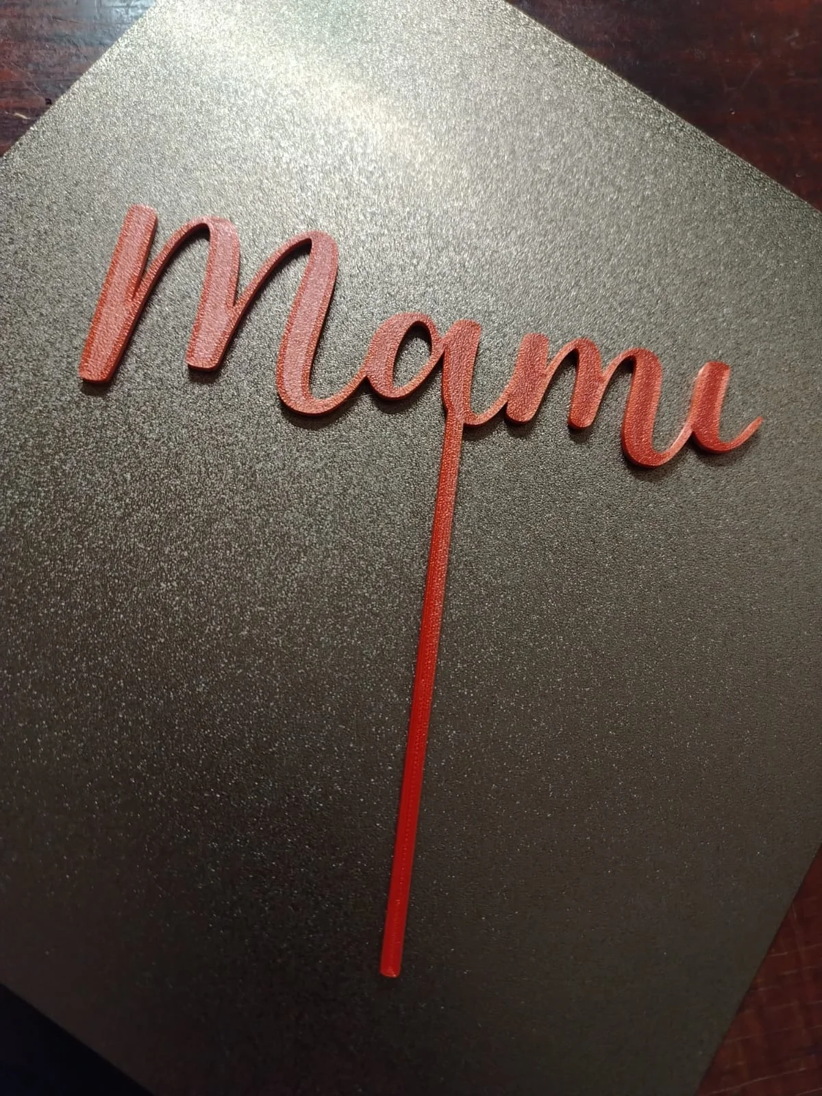 Mẫu trang trí bánh kem chữ Mami (Cake Topper) in 3D đẹp mắt 1