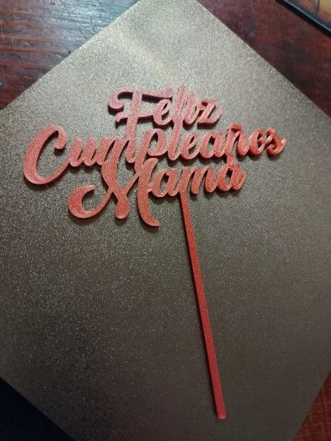 Mẫu trang trí bánh kem chúc mừng sinh nhật mẹ (Cake Topper) - Image 1
