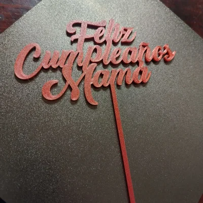 Mẫu trang trí bánh kem chúc mừng sinh nhật mẹ (Cake Topper)