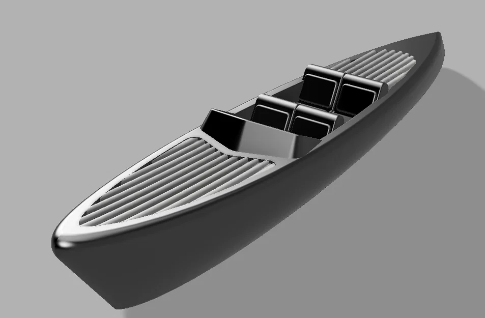 Mô hình tàu cao tốc cách điệu tối giản (Stylised Speedboat) - Image 1