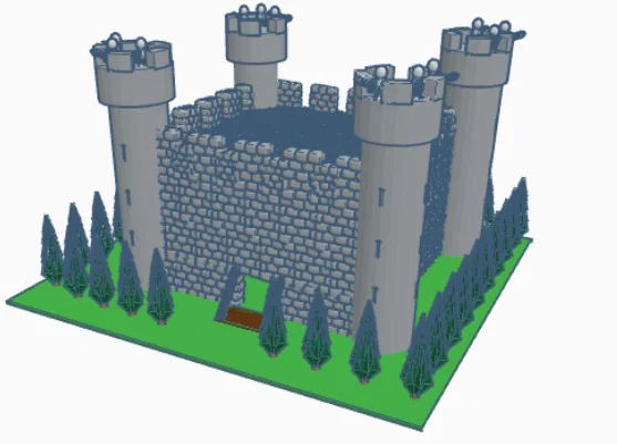 Mô hình lâu đài trung cổ độc đáo in 3D trang trí bàn làm việc - Image 1