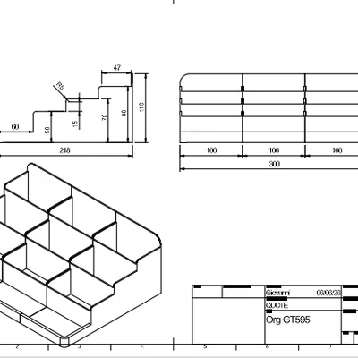 Khay sắp xếp dụng cụ đa năng ORGANIZZATORE GT595 cho mô hình
