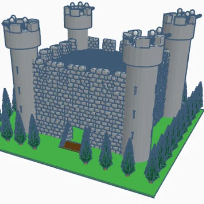 Mô hình lâu đài Castle 3D: Thiết kế cổ điển cho sa bàn trang trí
