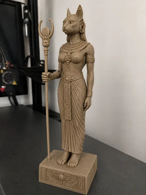 Mô hình 3D Nữ thần Bastet Ai Cập - Tượng trang trí tinh xảo - Image 1
