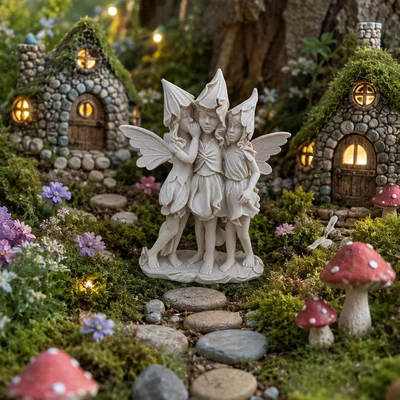 Mô hình Fairy Sisters - Tượng trang trí tiên nữ