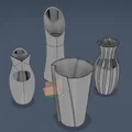 Bộ sưu tập 4 mẫu bình hoa 3D ấn tượng (Vase Design Study 2) - Thumbnail 2