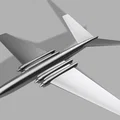 Mô hình máy bay phản lực cổ điển Retro Airliner in 3D - Thumbnail 1