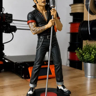 Mô hình 3D ca sĩ Rockabilly (Rockabilly Singer) phong cách cổ điển