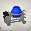 Mô hình máy trộn bê tông 3D dùng làm hộp cắm bút độc đáo - Thumbnail 1