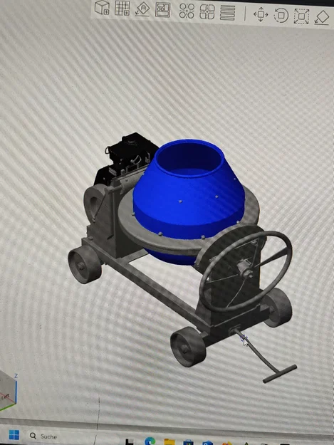 Mô hình máy trộn bê tông 3D dùng làm hộp cắm bút độc đáo - Image 2