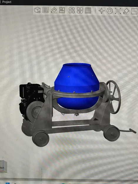 Mô hình máy trộn bê tông 3D dùng làm hộp cắm bút độc đáo - Image 3