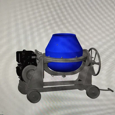Mô hình máy trộn bê tông 3D dùng làm hộp cắm bút độc đáo